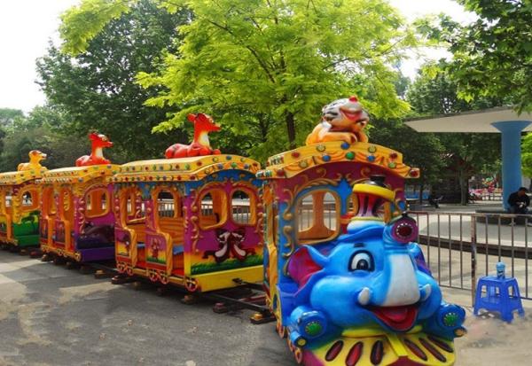 Indoor / Outdoor Tourist Train Rides Kids Mini Elephant Rail Train HFDX01