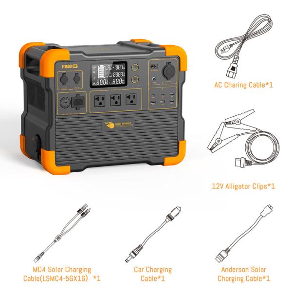 Lightweight Portable Lithium Battery Solar Generator with 2200W Pure Sine Wave Inverter and 2 Hours Charging Time