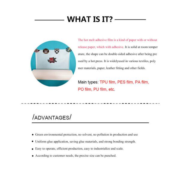 Просвечивающий фильм полиуретана TPU, кожаный ODM OEM склеивающей пленки прессы жары ткани