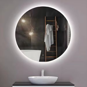 Stylish Colorful Bathroom Mirror Large Arched Framed Standing Dressing Mirror
