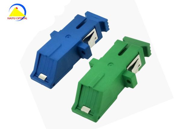 SC APC Fiber Optic Adapter LC MTRJ Zirconia Plastic 0.2dB With Internal Shutter