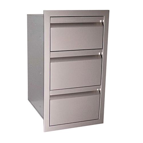 Grill Stainless Steel Drawers For Outdoor Bbq Kitchens 20 Inch BBQ Triple Storage