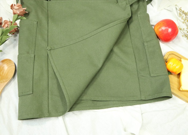 Green Garden Kitchen Cooking Apron For Men Women With Long Waist Strap