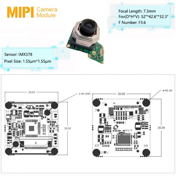Sony 4K Sensor IMX378 PDAF Night Vision MIPI Camera Module