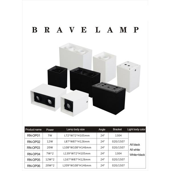Aluminum Surface Mounted LED Downlights 3000K CCT 0.02kw IP20