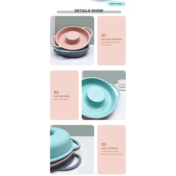 BPA Free Multifunctional Food Grade Silicone Round Cake Pan