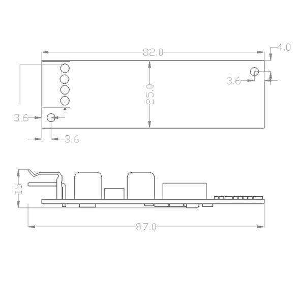 Aokpower iDD58A  Battery powered  DC DC Boost buck converter power Input9-36V output 12V/3A 36W car power solar power