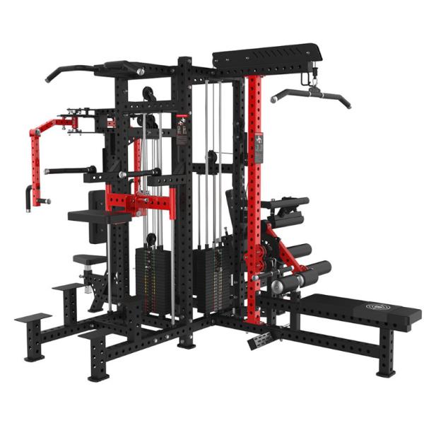 Four Person Station Flying Bird Gantry Smith Squat And Bench Press Machine Commercial Squat Stand Household Multifunctional Fitness