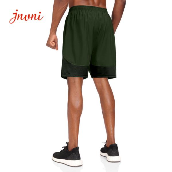 Dos homens fracos do ajuste 100gsm do Gym short de corrida do peso leve do short do exercício tecido 7 polegadas