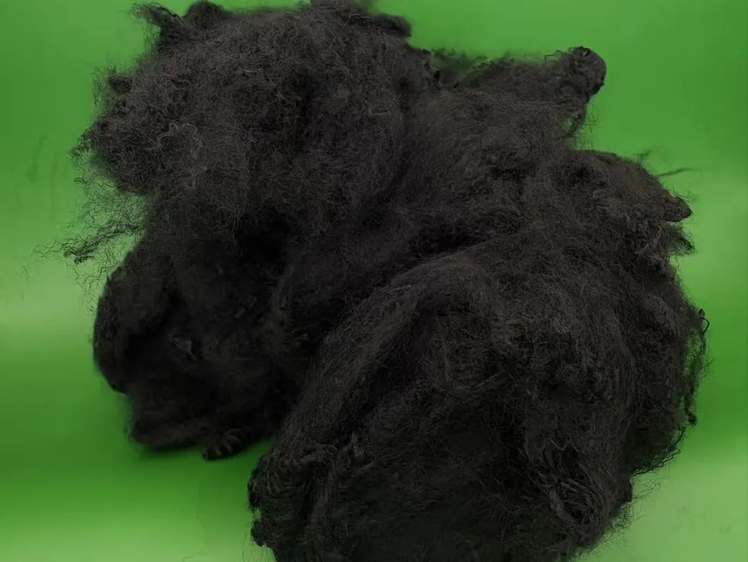 Tear-Resistant Low Melt Fiber 4D*51mm Virgin Black for Shoes