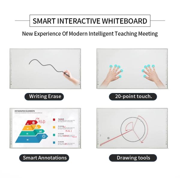 IR Technology Smart Interactive Whiteboard Online Teaching 82''