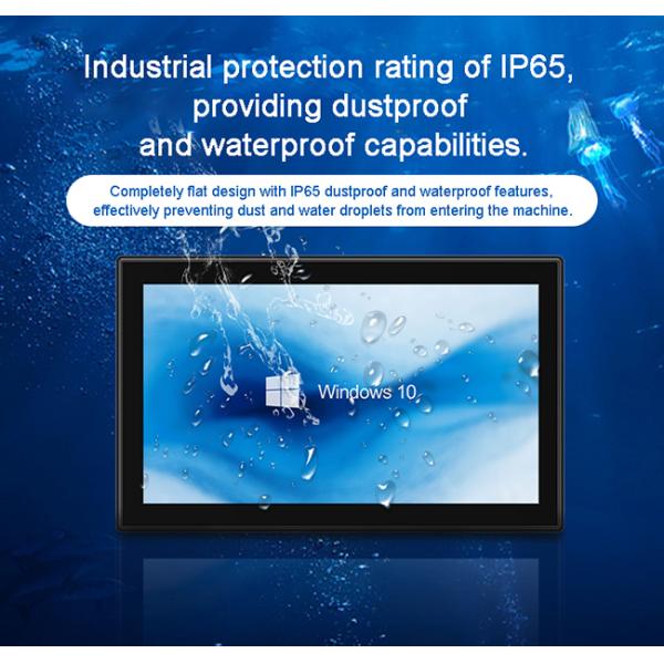 15.6 pouces IP65 Touch capacitif en acier inoxydable Android Terminal de contrôle industriel monté à l'arrière avec montage mural intégré