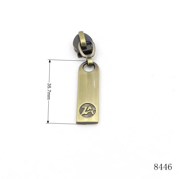 17mm Metal Zipper Puller Anti Brushed Brass Zipper Puller For Handbag Hardware Fittings