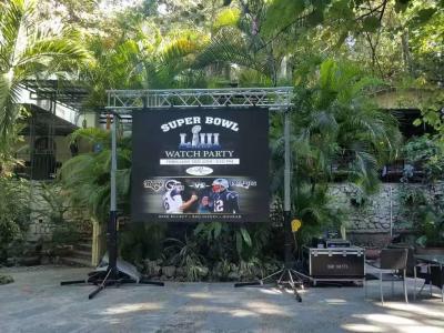 Rental Full Color LED Curtain Display , P3 Stage Background Video Wall Screen