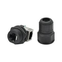Connecteur imperméable imperméable d'Ethernet du connecteur 8P8C de bâti de panneau de la serrure Rj45 de vis