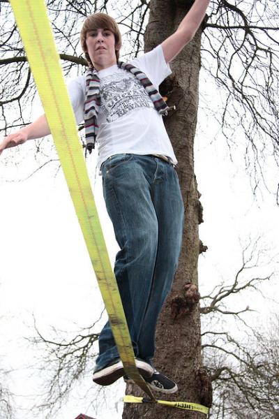 Reliable  Portable Slackline Rope , Long Slackline 30–100 Foot   High Tension