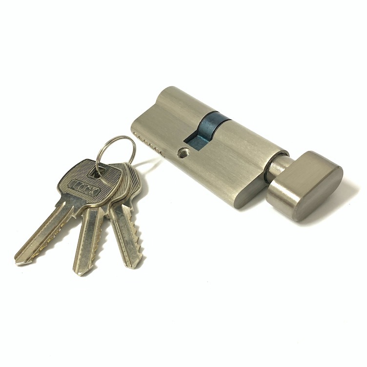 70mm Brass Cylinder Lock Customized Single Thumbturn Cylinder