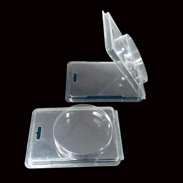 Custom PET Clamshell Nail Boxes Hinged Blister Packaging