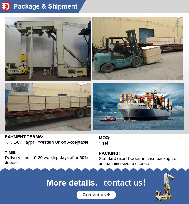 Automatic Granule Feeding Z Type Bucket Elevator Z Bucket Conveyor