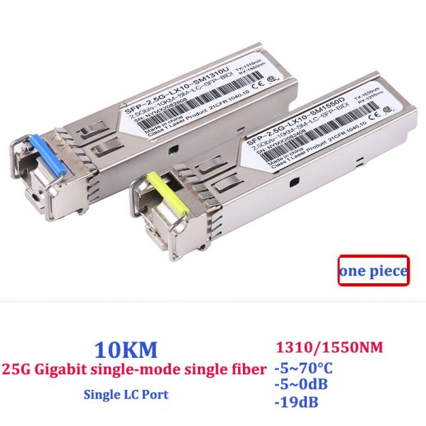 2.5G SFP SMF Single Mode LC Port Transceiver Modules 10km 40km 80km Compatible With Cisco Huawei