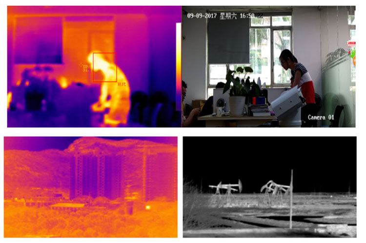 Night Vision 2 Megapixel IP66 Thermal Imaging PTZ Camera 2W