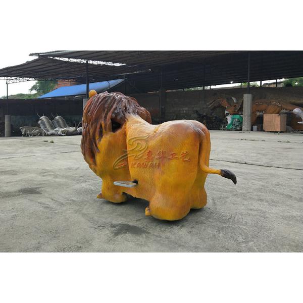 Foam Steel Tube Lion Dinosaur Kids Car , Animal Battery Car Customized