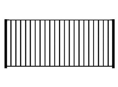 Black Steel Aluminum Pool Tubular Metal Fence Panels Flat Top Tubular Fencing
