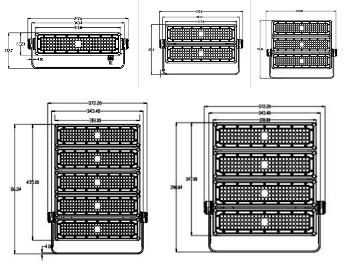 Модульный свет потока IP66 СИД наивысшей мощности водоустойчивое 50W-500W для стадиона и на открытом воздухе освещения
