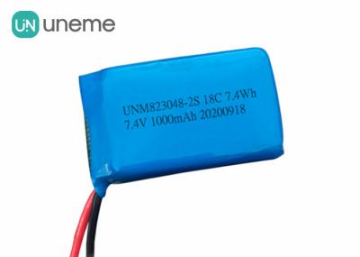 1000mAh 2S 7.4V High Discharge Battery / 18C Lithium Ion Polymer Battery 823048 for Adult Toys