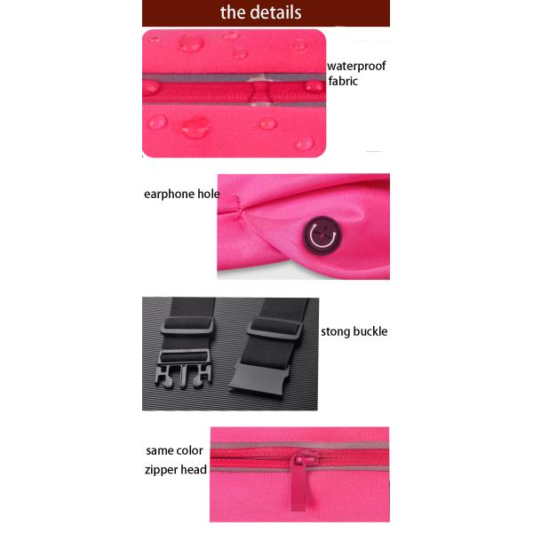 Outdoor running sports ultra-thin invisible mobile phone multi-functional fitness waterproof high stretch belt waist bag