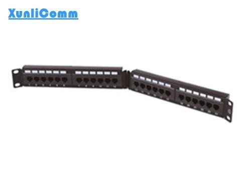 High Reliability Network Cable Patch Panel 24 Port For Computer Center