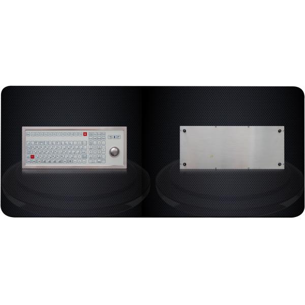 Desktop Industrial Membrane Keyboard With OMRON Key Technology And Trackball