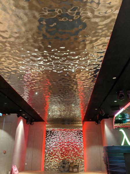 304 316 201 Mirror Polished Silver Gold Champagne Colored Beaten Stainless Steel Rippled Sheet For Canopy