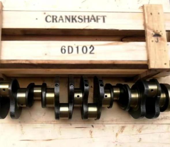 6735-01-1310 Diesel Engine Crankshaft 6D102 PC200-6 PC200-7 components For Excavator