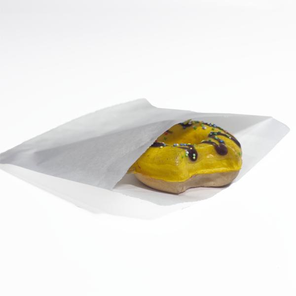 Bolsa de papel artesanal con fondo pellizcado para pan, galletas y panadería. Ideal para manipular productos frescos y perfectos.