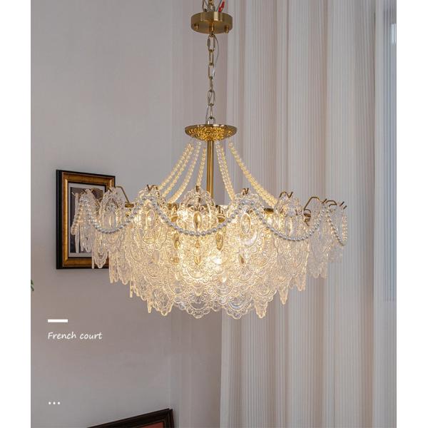 Luxury Villa Living Room Chandelier Glass Lampshade Fancy Chandelier(WH-CY-246)