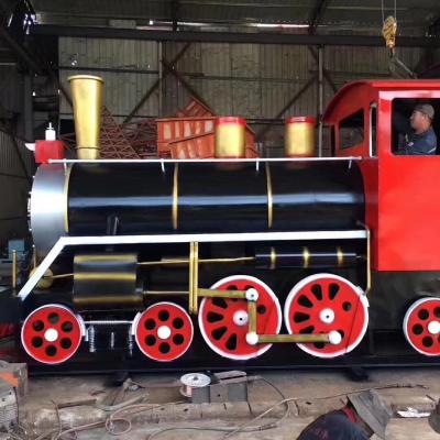 Outdoor Tourist Train Rides Theme Park Steam Train Rides For Families