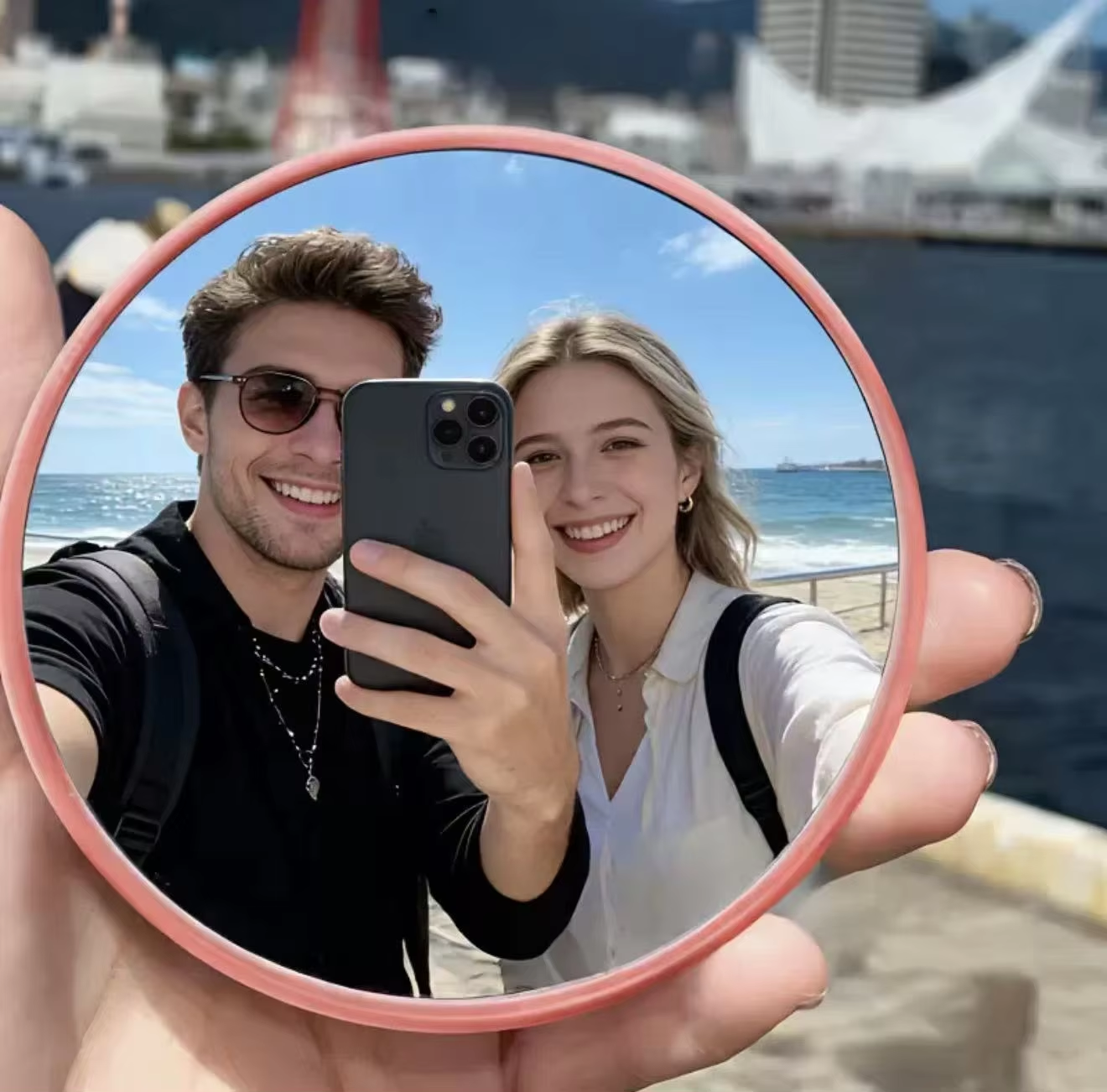 Shatterproof Acrylic Convex Mirror With HD Clear Reflection For Travel And