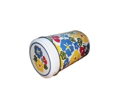 Flower Pattern Round Tin Cans Food Grade Non Toxic Material Recyclable