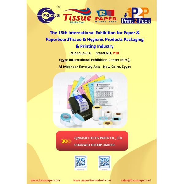 Focus Brand 100% Virgin Wood Pulp Thermal Paper Jumbo Roll Width 762-1270mm