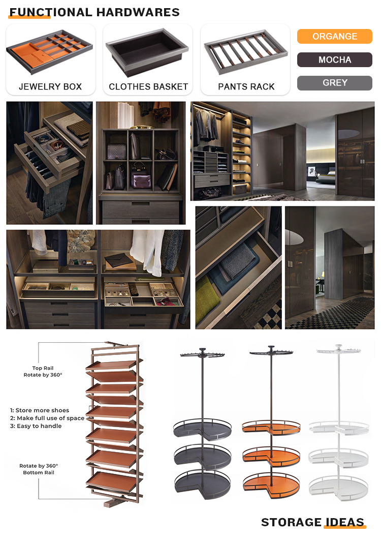 2024 Modern Furniture Bedroom Wardrobe Closets with Moisture Resistance in Wooden