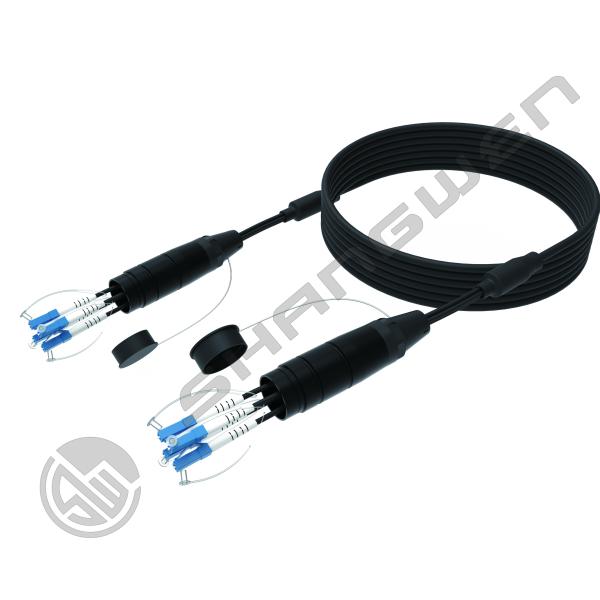 Outdoor Networking 50M Length Singlemode TPU Waterproof Fiber Optic Cable Drum Reel with LC-LC Connectors OM2/OM3/OM4