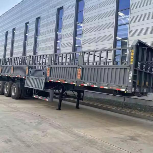 3 Axles 60T Stake Fence Cargo Truck Semi Trailer Fence Semi Trailer for Sale Van Truck Semi Trailer