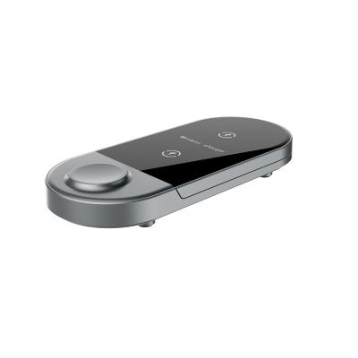 carregador sem fio 3 do suporte do telefone 15W em 1 carregamento rápido de dobramento