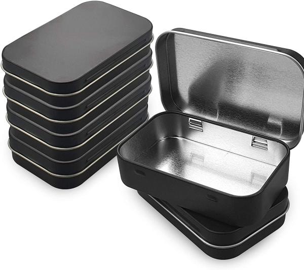 O metal retangular Tin Can CYMK imprimiu a hortelã Tin Box Empty Metal Containers com tampa