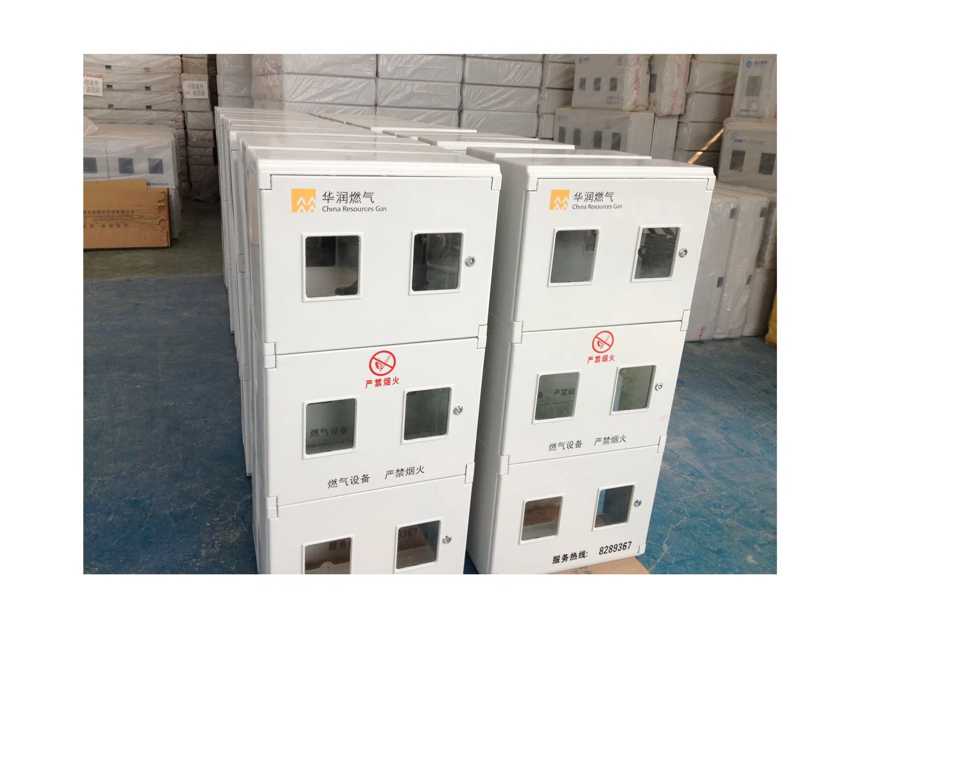 Durable 6-Unit SMC Gas Meter Box with Multi-Point Locking Device