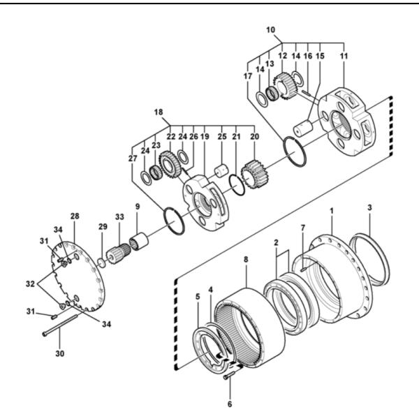 VOE14528723 VOE14528728 VOE14528725 VOE14528727 Planet Carrier Gear For EC210B EC140 EC160 EC200 EC220