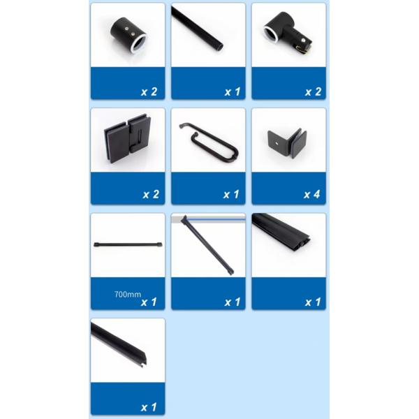 Anti Wear Satin Finished Glass Shower Hinge Corrosion Resistance Round Pipe Hinge