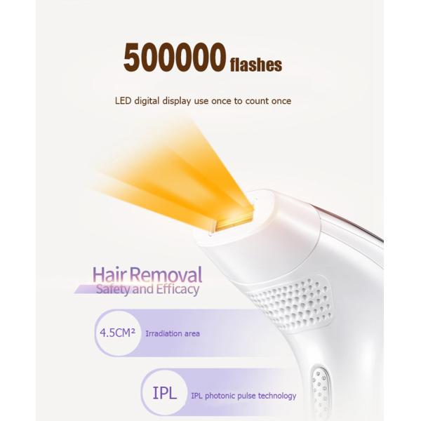 White ABS IPL Permanent Hair Removal Laser Machine 500000 Times Laser Flash