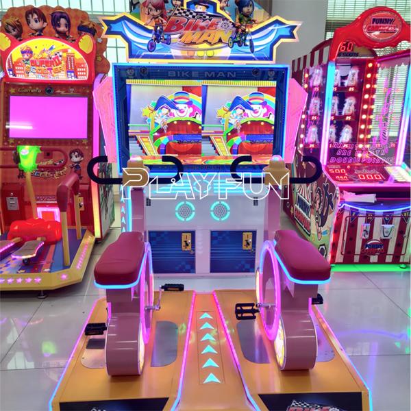 Jogo interno de moedas 47 polegadas Super 2 jogadores Link Scooter Bike Resgate Ticket Game Arcade Racing Machine para criança
